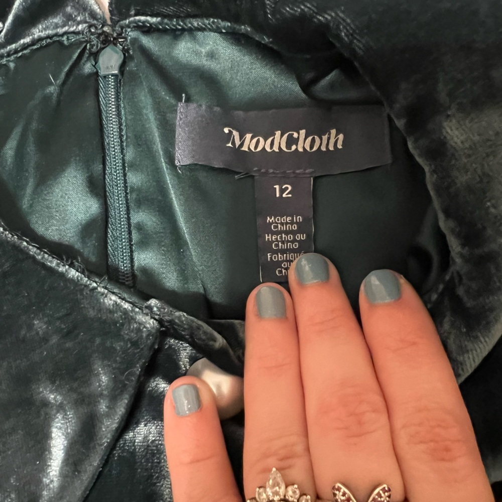 ModCloth Lavishly Laudable Velvet Mini Dress - Picture 3 of 3